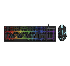KIT Gamer Teclado e Mouse RGB, Preto, ABNT2, Anti-Ghosting, Anti Respingo, TPC-096KP