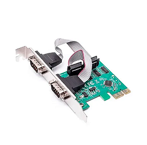 Placa PCI Express Serial 2 Portas DB9 100Mhz, KP-T89, Knup