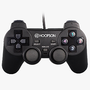 Controle Joystick USB para PS3 e PC, Vibração Dual Shock, Hoopson VG-018