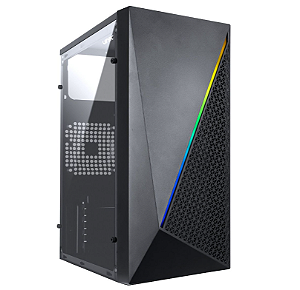 Gabinete Gamer Vinik Murk Preto, LED RGB, Lateral Acrilico, Mid Tower, GGMACBK