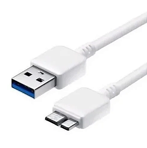 Cabo para HD Externo USB 3.0 A macho X Micro USB B Mach 50cm, Branco