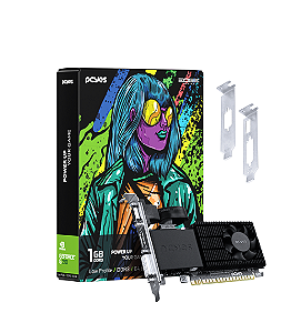 Placa de Video Nvidia Geforce G210 1GB, DDR3, 64 Bits, Projeto Edge PCYES, Low Profile, Single FAN