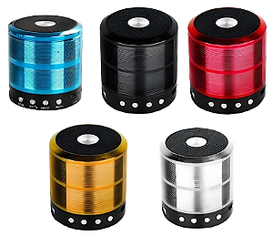 Caixa de Som Blueooth Mini, Portátil e Potente, Cores Variadas