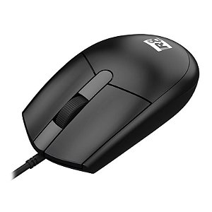 Mouse USB Office Preto R8 M1611, 3 Botões, 1.600DPI