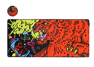 Mouse Pad Gamer PCYES Tiger Extended 900x420mm - PMT90X42