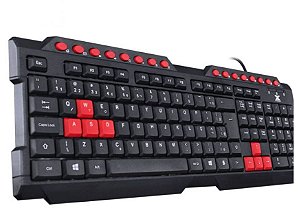 Teclado Gamer VX Gaming Dragon V2, Preto com Vermelho, GT100