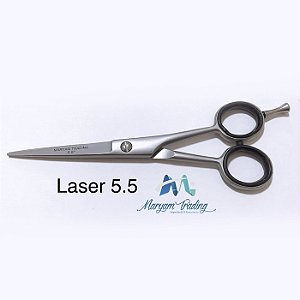 TESOURA PROFISSIONAL Aço Jap 420 Laser 5.5 Prata - Maryam Trading