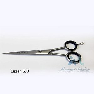 TESOURA PROFISSIONAL Aço Jap 420 Laser 6.0  Prata - Maryam Trading