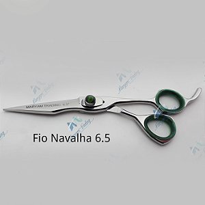 TESOURA PROFISSIONAL Aço Jap 420 Fio Navalha 6.5 Prata - Maryam Trading