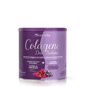 Colágeno Duo Balance Hibiscus com Frutas Roxas 330 g  - SANAVITA