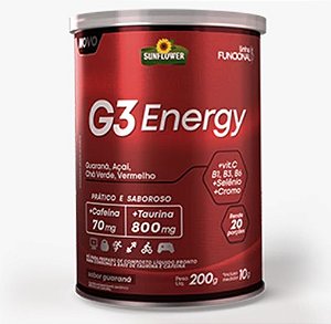 G3 ENERGY AÇAÍ E GUARANÁ 200G - SUNFLOWER