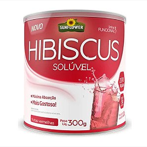 HIBISCUS SOLÚVEL 300G S/ FRUTAS VERMELHAS - SUNFLOWER