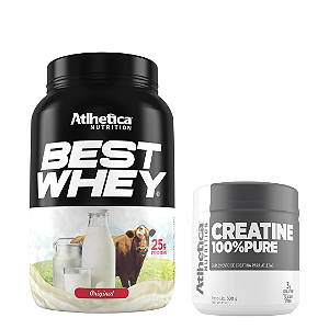 Kit Best Whey 900g + Creatina 300g - Atlhetica Nutrition
