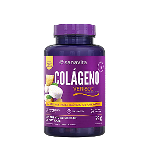 Colageno Verisol Mastigavel Abacaxi Com Hortela 45tb - Sanavita