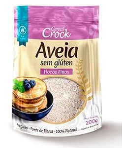 Aveia Flocos Finos Sem Gluten 200g - Leve Crock