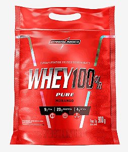 Whey 100% Morango Refil 900g - Integral Medica