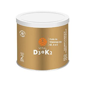 Vit D3 + K2 60 Caps - Vital Atman