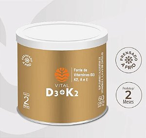 Vit D3 + K2 60 Caps - Vital Atman