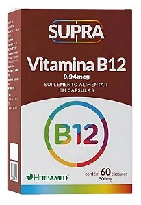 Vitamina B12 Supra 60caps - Herbamed