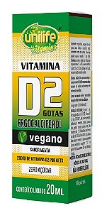 Vitamina D2 Vegano Menta 20 Ml - Unilife