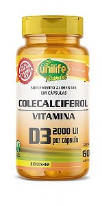 Vitamina D3 2000ui 60 Caps - Unilife
