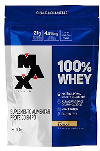 100% Whey Refil 900g Baunilha - Max Titanium