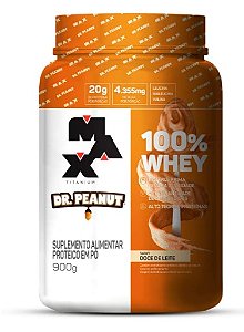 100% Whey Doce De Leite Dr Peanut 900g - Max Titanium