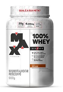 100% Whey Brownie Brandao 900g - Max Titanium