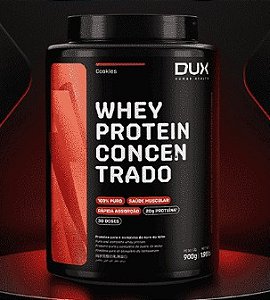 Whey Protein Concentrado Morango 900g - Dux Nutrit