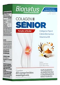 Colagen Ii Senior Mastig Doce De Leite C Baunilha 60cp - Bionatus
