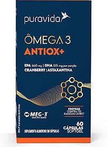 Omega 3 Antiox+ 60 Caps - Puravida