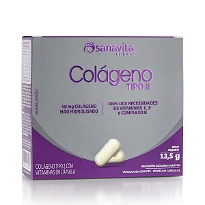 Colágeno Tipo II 30 Cápsulas - SANAVITA