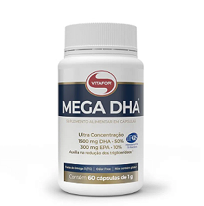 Mega DHA 1 g 60 Cápsulas - VITAFOR