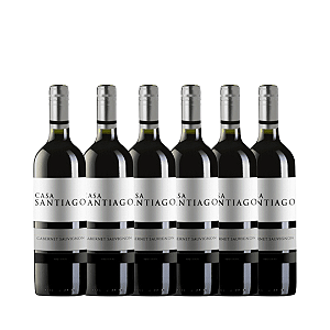 Kit 6 Vinho Tinto Chileno Casa Santiago Cabernet Sauvignon