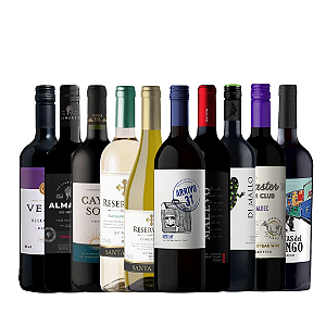 Kit 10 Vinhos Aromas e Sabores por 24,09 cada Garrafa