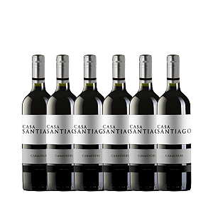 Kit 6 Vinho Tinto Chileno Casa Santiago Carménère