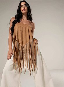 BLUSA LENÇO FRANJA