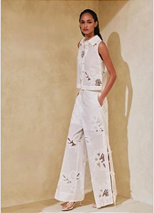 CALÇA BORDADA