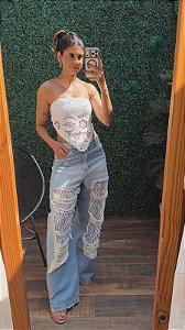 CALÇA DESTROYED LACES