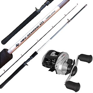 Kit Pescaria Carretilha Lancer 5000+Vara New Diamond