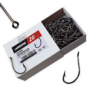 100 Anzol de Pesca Preto Marine Sport Super Maruseigo N°20