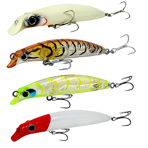 Kit Isca Artificial Yara Destroyer Meia Água 7,5cm 6g 4 Unidades