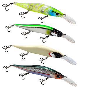 Kit Isca Artificial Yara Maquina +1 Barbela Grande 9,8cm 10,5g 4 Unidades