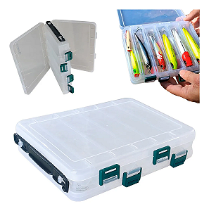 Kit 2 Estojo Transparentes Deyu para Pesca Iscas Artificiais