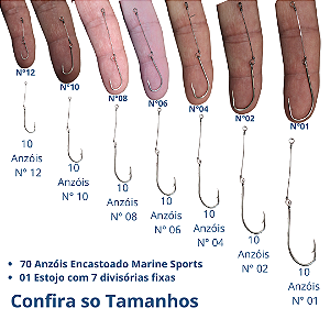 Anzol Encastoado 4330 Marine Sports Vários Tamanho Escolha seu Kit