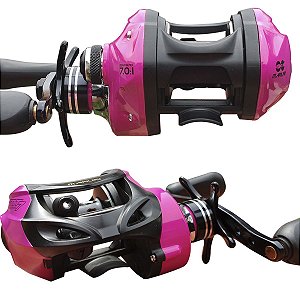 Carretilha Pink 7 Rolamentos Maruri TNT Rosa