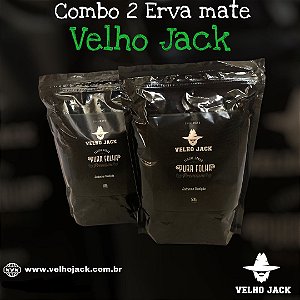 Combo 2 Ervas Mate Velho Jack Pura folha - Premium + adesivos