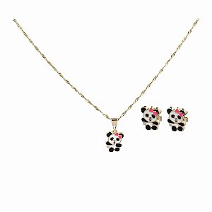 conjunto infantil panda resina