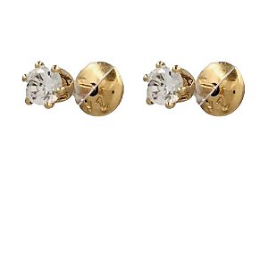 Brinco Folheado 18k Solitario em Zirconia