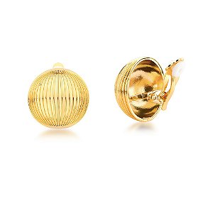 BRINCO PRESSAO LISO METADE BOLA
TEXTURIZADA  BAN. DOURADO